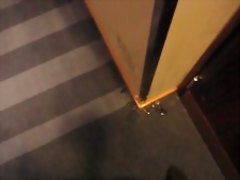 Me pissing around indoors with teen foreskin dick