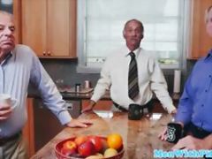 Desperate teen beauty fucks oldmen for cash